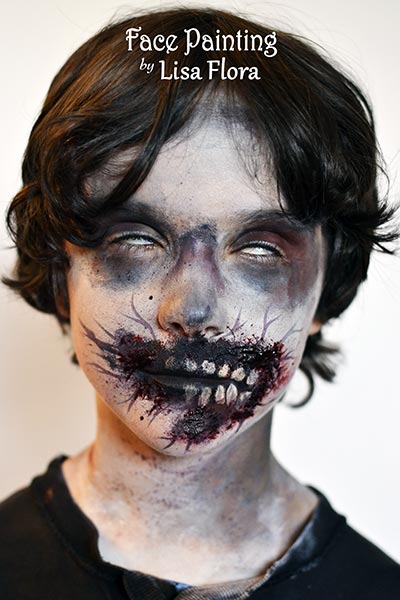 zombie halloween face painting san francisco bay area